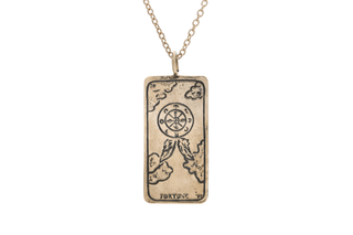 Wheel of Fortune Tarot Card Necklace