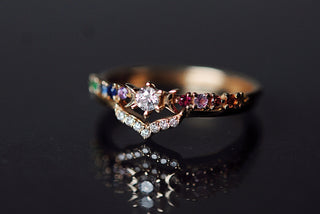 Bague Stardust Arc en ciel
