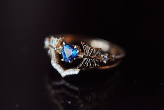OOAK ÉCHANTILLON Bague papillon au clair de lune