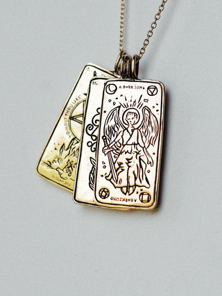 A Dark Song Tarot Card Necklace - Ready-to-ship