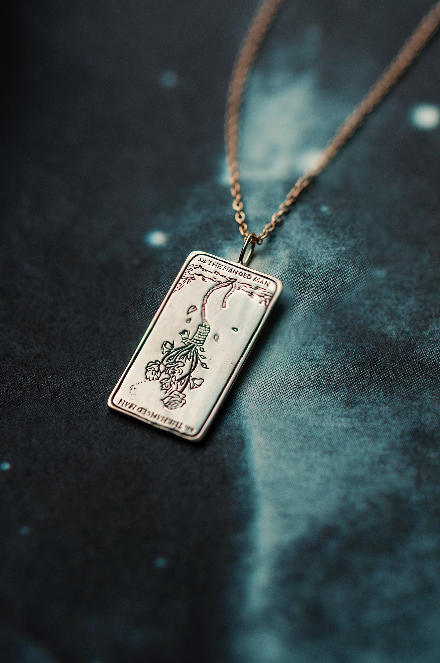 The Hanged One Tarot Card Necklace