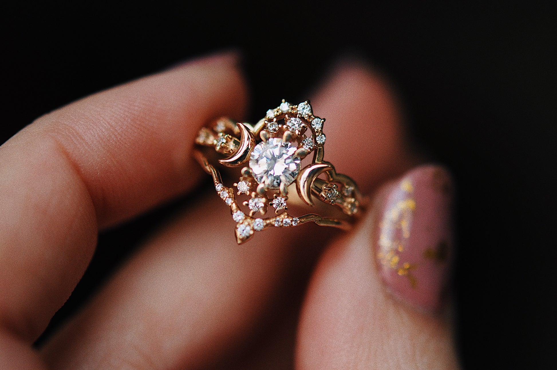 Kimberlin Brown  Rose Cut Diamond Star Cloud Ring at Voiage Jewelry
