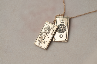 Justice Tarot Card Necklace