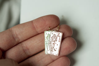 Justice Tarot Card Necklace