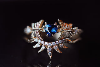 OOAK ÉCHANTILLON Bague papillon au clair de lune