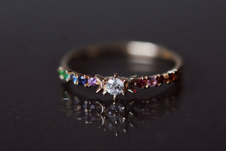 Bague Stardust Arc en ciel