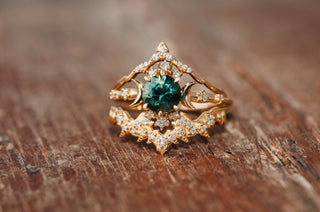 Bague wandering star sapphire bi-colore