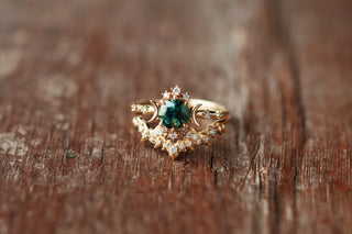 Bague wandering star sapphire bi-colore
