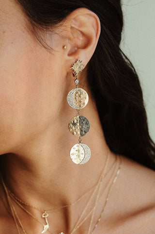 Boucle d'oreille Phase de Lune Suprême