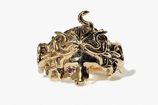 Ruby Medusa's Veil Ring