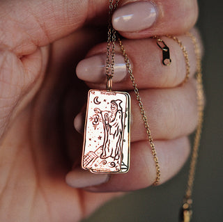 The Hermit Tarot Card Necklace