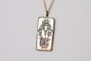 Hereditary Tarot Card Necklace