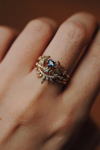OOAK ÉCHANTILLON Bague papillon au clair de lune