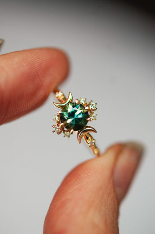 Bague wandering star sapphire bi-colore