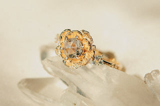 Bague Paeonia diamant rosecut