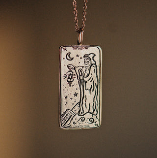 The Hermit Tarot Card Necklace