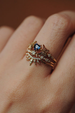 OOAK ÉCHANTILLON Bague papillon au clair de lune