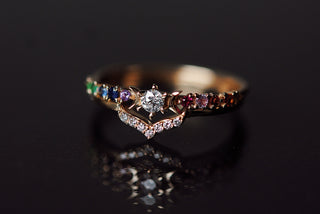 Bague Stardust Arc en ciel