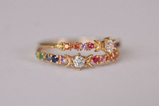 Bague Stardust Arc en ciel