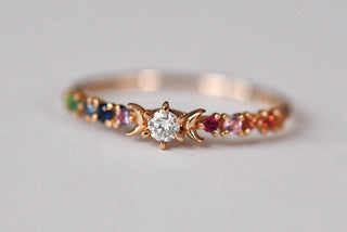Bague Stardust Arc en ciel
