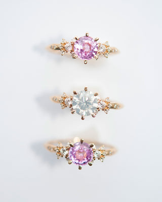Bague Téthys saphir rose OOAK - 1.00ct