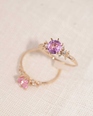 Bague Téthys saphir rose OOAK - 1.00ct