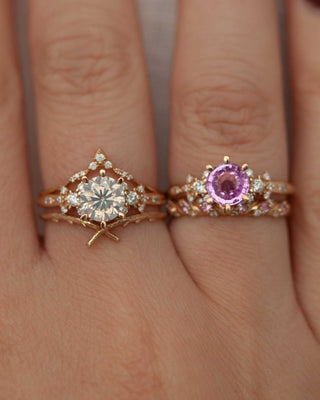 Bague Téthys saphir rose OOAK - 1.00ct