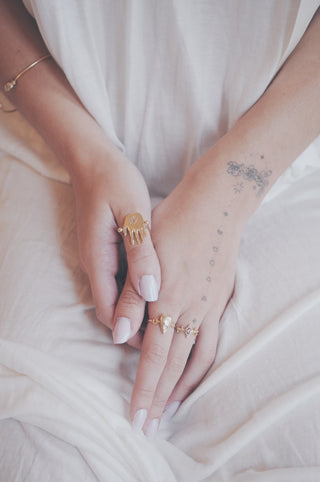 Bague Sorcière Cosmique Saphir Rose