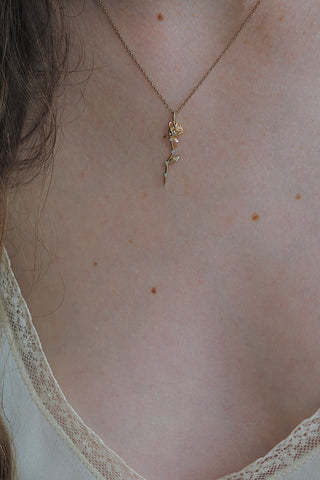 Collier Rose Céleste