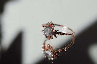 Salt & Pepper Diamond Wandering Star Ring