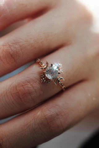 Salt & Pepper Diamond Wandering Star Ring