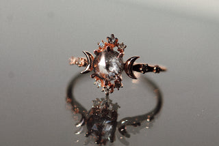 Salt & Pepper Diamond Wandering Star Ring