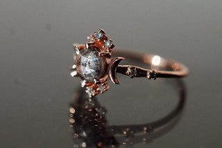 Salt & Pepper Diamond Wandering Star Ring