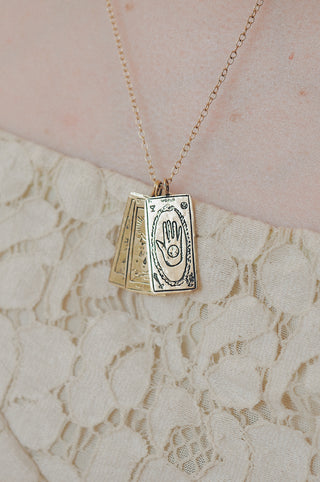 The World Tarot Card Necklace