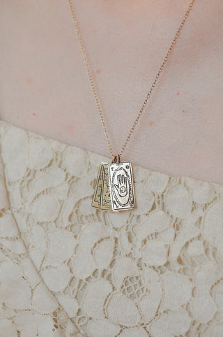 The World Tarot Card Necklace