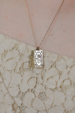 The World Tarot Card Necklace