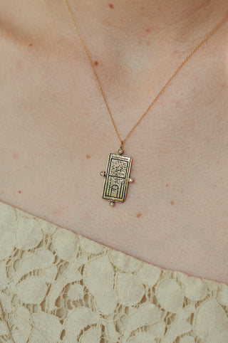 Enlightenment Tarot Card Necklace - READY-TO-SHIP