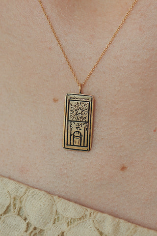 Enlightenment Tarot Card Necklace - READY-TO-SHIP