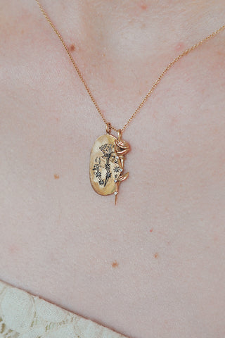 Engraved Celestial Rose Necklace