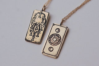 Nine of Cups Tarot Card Necklace - READY-TO-SHIP