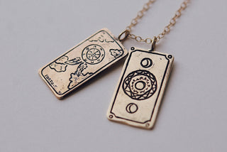 Wheel of Fortune Tarot Card Necklace