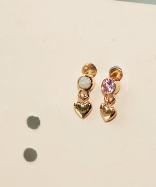 Opal Baby Heart Earring