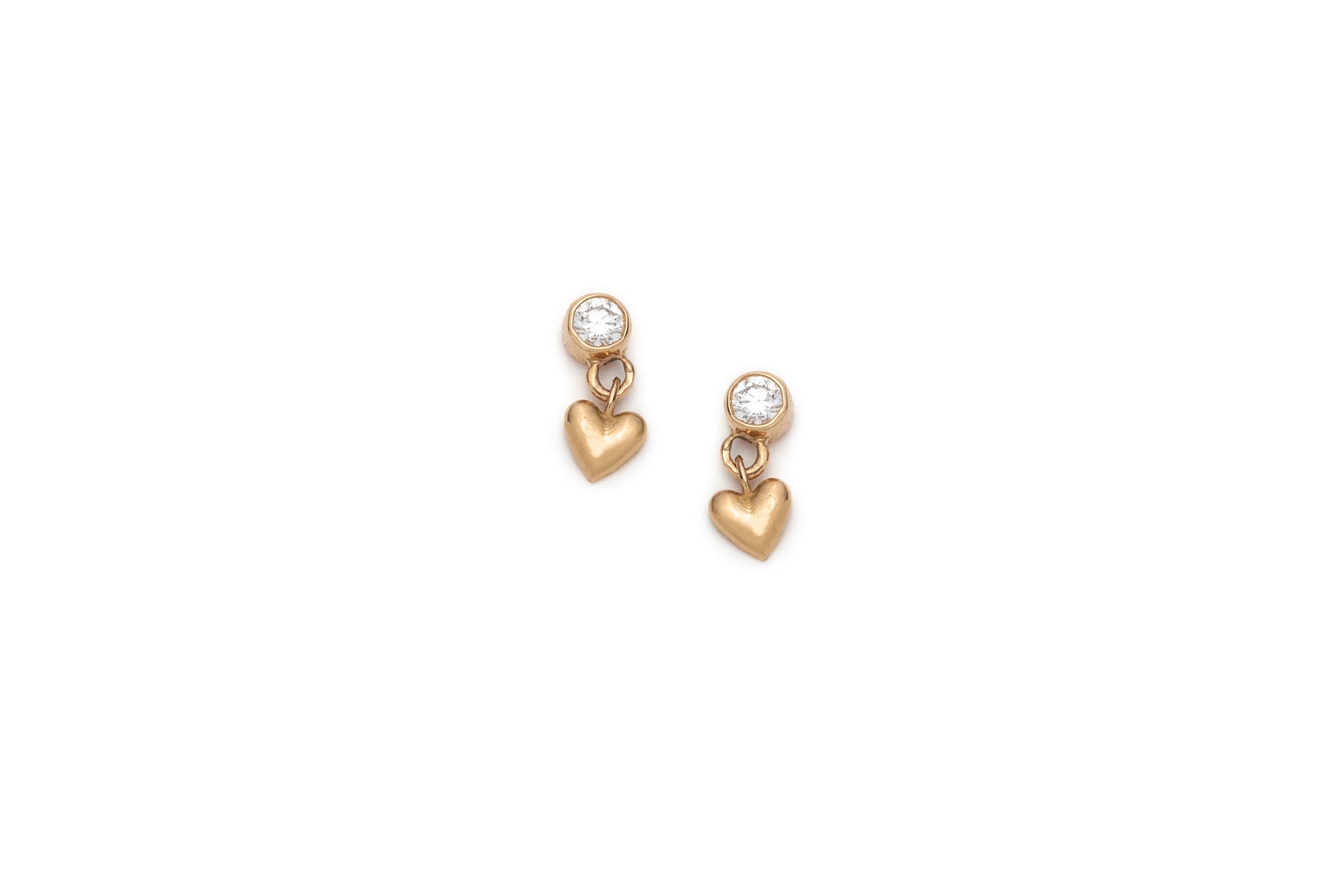 Diamond Baby Heart Earring – Sofia Zakia