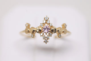 Bague Sorcière Cosmique Saphir Rose
