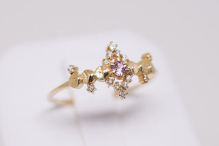 Bague Sorcière Cosmique Saphir Rose