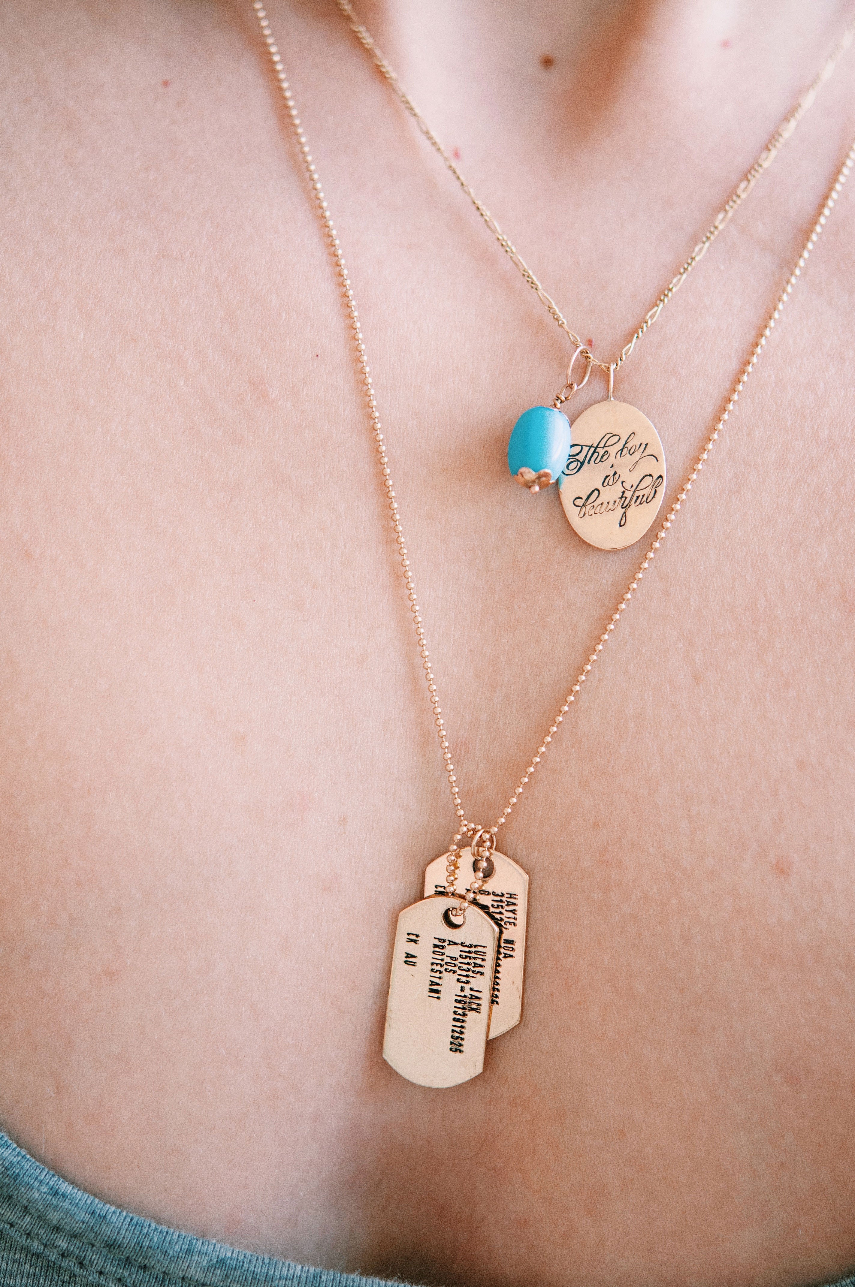 Customizable Military ID Necklace – Sofia Zakia