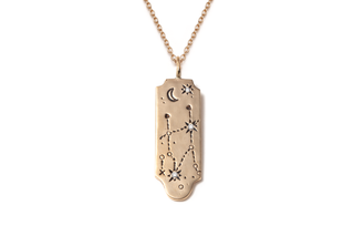 Collier Gémeaux écrit dans les étoiles