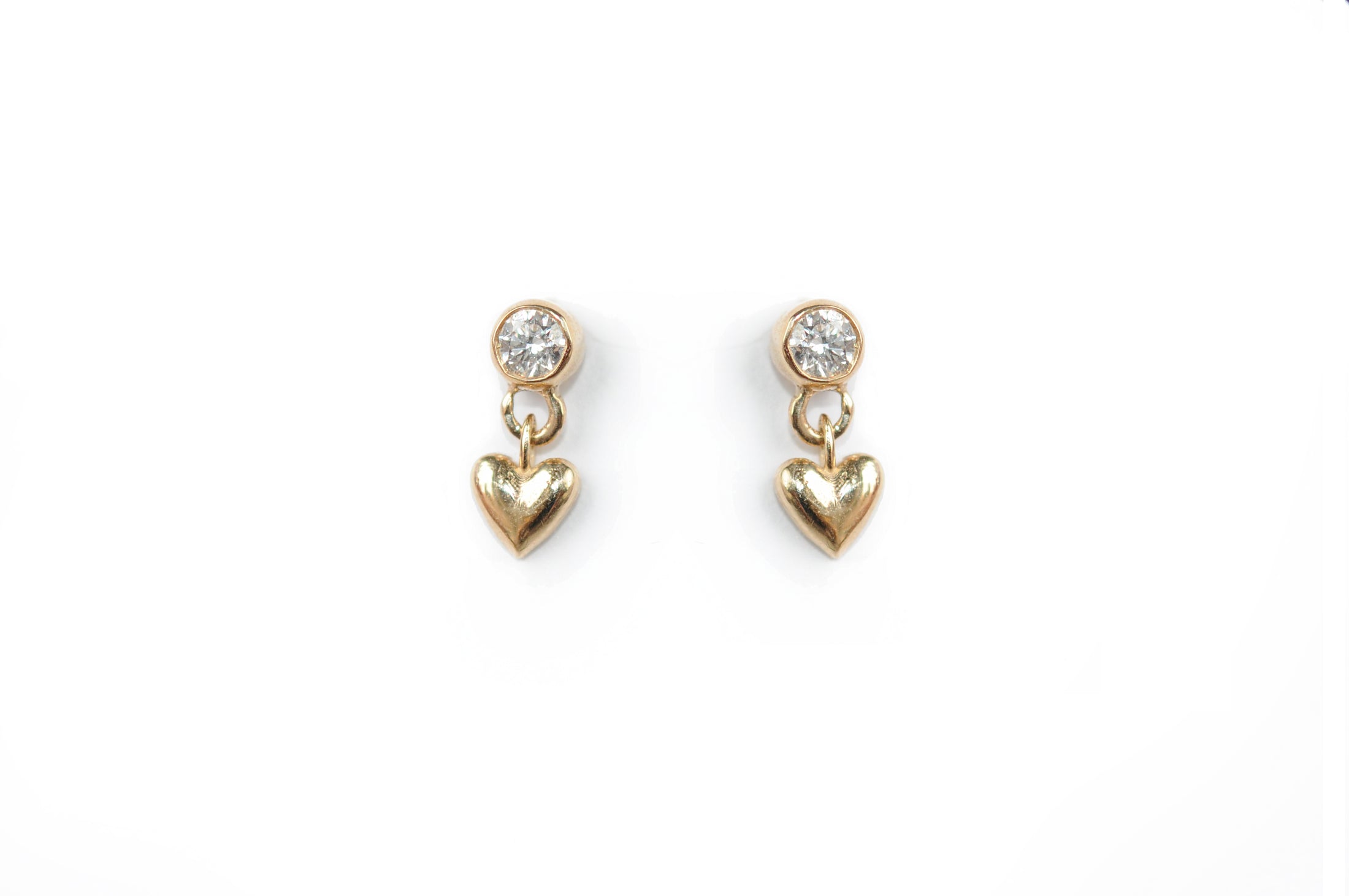 Diamond Baby Heart Earring – Sofia Zakia