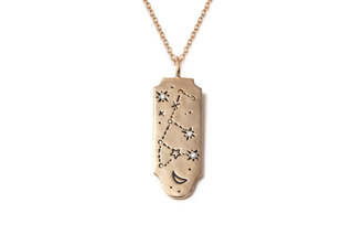Collier Lion écrit dans les étoiles