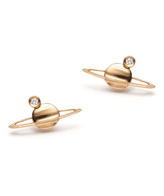 Diamond Mini Saturn Earring